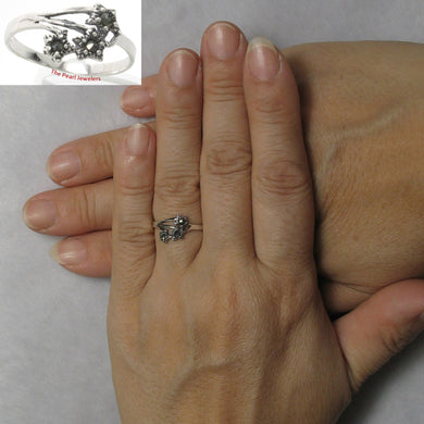 Triple Star Sterling Silver Marcasite Ring