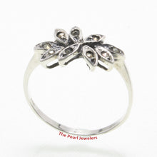 Load image into Gallery viewer, 9305051-Solid-Sterling-Silver-Marcasite-Beautiful-Flower-Cocktail-Ring