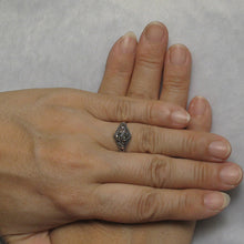 Load image into Gallery viewer, Double Heart Sterling Silver Marcasite Ring