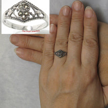 Load image into Gallery viewer, Double Heart Sterling Silver Marcasite Ring