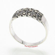 Load image into Gallery viewer, Twin Petal Sterling Silver Marcasite Ring