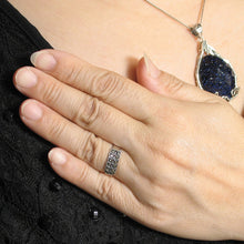 Load image into Gallery viewer, Twin Petal Sterling Silver Marcasite Ring