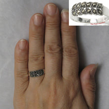 Load image into Gallery viewer, Twin Petal Sterling Silver Marcasite Ring