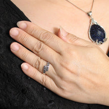 Load image into Gallery viewer, Twin Band Sterling Silver Studded Marcasite Cocktail Ring