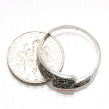 Load image into Gallery viewer, Twin Band Sterling Silver Studded Marcasite Cocktail Ring