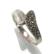 Load image into Gallery viewer, Beautiful Solid Sterling Silver Studded Marcasite Cocktail Ring