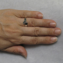 Load image into Gallery viewer, Beautiful Solid Sterling Silver Studded Marcasite Cocktail Ring