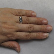 Load image into Gallery viewer, Sterling Silver X Design Marcasite Band Ring