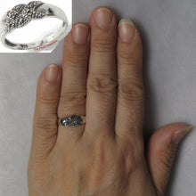Load image into Gallery viewer, Sterling Silver X Design Marcasite Band Ring