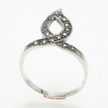 Load image into Gallery viewer, 9305161-Beautiful-Candle-Fire-Solid-Sterling-Silver-Marcasite-Cocktail-Ring
