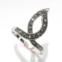 Load image into Gallery viewer, 9305161-Beautiful-Candle-Fire-Solid-Sterling-Silver-Marcasite-Cocktail-Ring