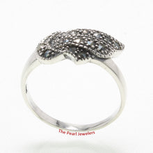 Load image into Gallery viewer, 9305181-Beautiful-Silver-Knot-Design-Sterling-Silver-Marcasite-Cocktail-Ring