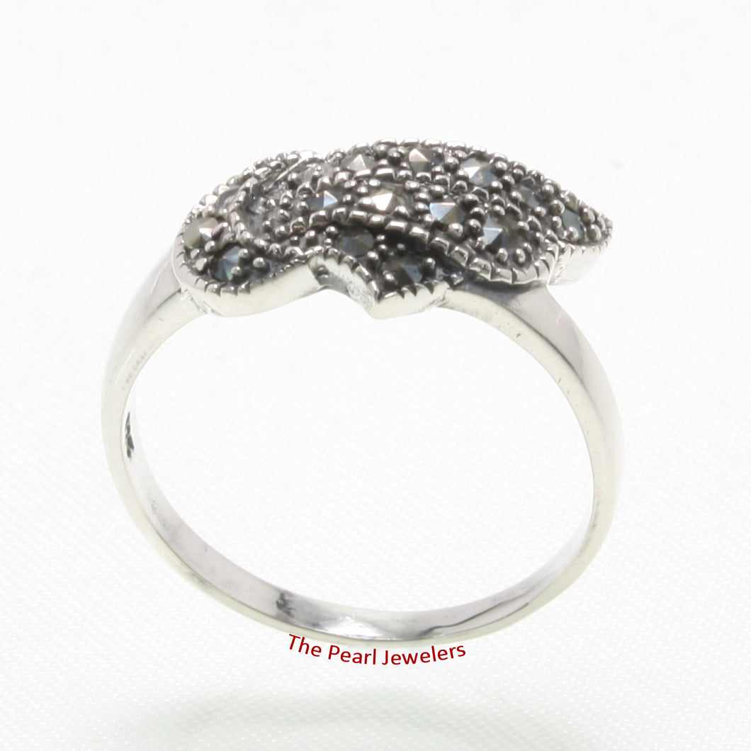 Sterling Silver Marcasite Knot Design Ring