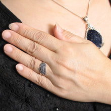 Load image into Gallery viewer, 9305181-Beautiful-Silver-Knot-Design-Sterling-Silver-Marcasite-Cocktail-Ring