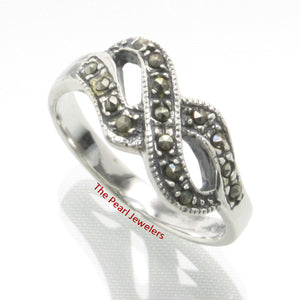 9305201-Twist-Infinity-Sterling-Silver-Diamond-Cut-Marcasite-Band-Ring