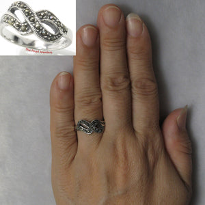 9305201-Twist-Infinity-Sterling-Silver-Diamond-Cut-Marcasite-Band-Ring
