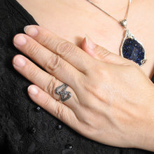 Load image into Gallery viewer, Sterling Silver Plait Design Marcasite Ring