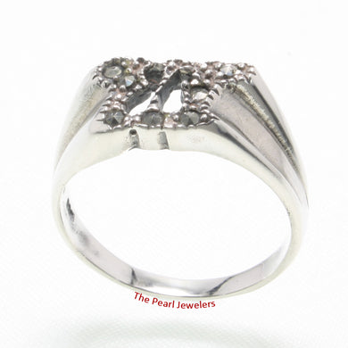9305241-Beautiful-Sterling-Silver-Alphabet-M-Studded-Marcasite-Cocktail-Ring