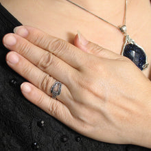 Load image into Gallery viewer, Sterling Silver Buckle Marcasite Ring