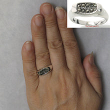 Load image into Gallery viewer, 9305271-Beautiful-Marcasite-Band-Solid-Sterling-Silver-Cocktail-Ring