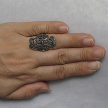 Load image into Gallery viewer, Sterling Silver Plait Wave Marcasite Ring