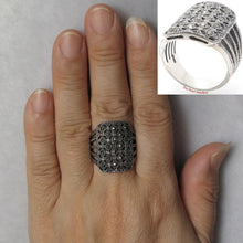 Load image into Gallery viewer, Sterling Silver Filigree Shield Marcasite Ring