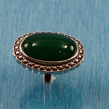 Load image into Gallery viewer, 9310113-Hand-Crafted-Sterling-Silver-Green-Agate-Solitaire-Ring