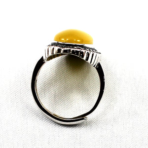 9310114-Hand-Crafted-Sterling-Silver-Yellow-Agate-Solitaire-Ring