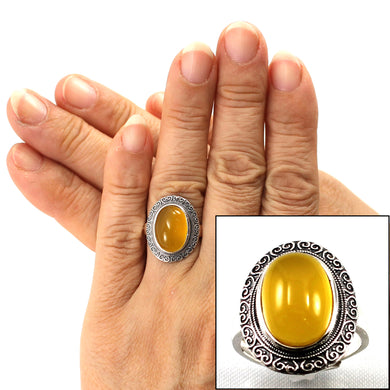 9310124-Hand-Crafted-Sterling-Silver-Honey-Agate-Solitaire-Ring