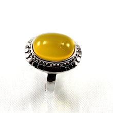 Load image into Gallery viewer, 9310134-Honey-Agate-Hand-Crafted-Sterling-Silver-Solitaire-Ring