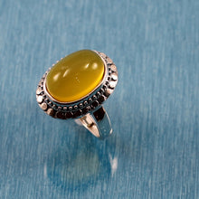 Load image into Gallery viewer, 9310134-Honey-Agate-Hand-Crafted-Sterling-Silver-Solitaire-Ring