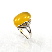 Load image into Gallery viewer, 9310154-Honey-Agate-Hand-Crafted-Sterling-Silver-Solitaire-Ring