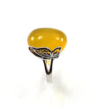 Load image into Gallery viewer, 9310154-Honey-Agate-Hand-Crafted-Sterling-Silver-Solitaire-Ring