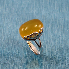 Load image into Gallery viewer, 9310154-Honey-Agate-Hand-Crafted-Sterling-Silver-Solitaire-Ring