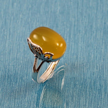 Load image into Gallery viewer, 9310154-Honey-Agate-Hand-Crafted-Sterling-Silver-Solitaire-Ring