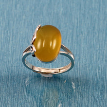 Load image into Gallery viewer, 9310154-Honey-Agate-Hand-Crafted-Sterling-Silver-Solitaire-Ring