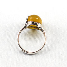 Load image into Gallery viewer, 9310154-Honey-Agate-Hand-Crafted-Sterling-Silver-Solitaire-Ring