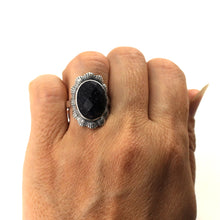 Load image into Gallery viewer, 9310161-Blue-Sandstone-Sterling-Silver-Hand-Crafted-Solitaire-Ring