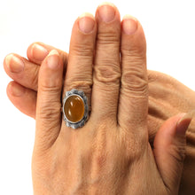 Load image into Gallery viewer, 9310164-Yellow-Agate-Sterling-Silver-Hand-Crafted-Solitaire-Ring