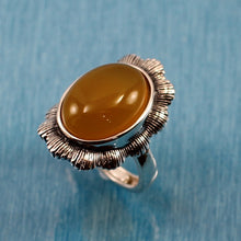 Load image into Gallery viewer, 9310164-Yellow-Agate-Sterling-Silver-Hand-Crafted-Solitaire-Ring