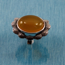 Load image into Gallery viewer, 9310164-Yellow-Agate-Sterling-Silver-Hand-Crafted-Solitaire-Ring