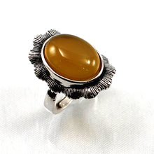 Load image into Gallery viewer, 9310164-Yellow-Agate-Sterling-Silver-Hand-Crafted-Solitaire-Ring