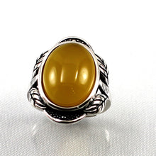 Load image into Gallery viewer, 9310174-Yellow-Agate-Sterling-Silver-Hand-Crafted-Solitaire-Ring