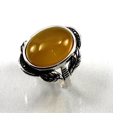 Load image into Gallery viewer, 9310174-Yellow-Agate-Sterling-Silver-Hand-Crafted-Solitaire-Ring