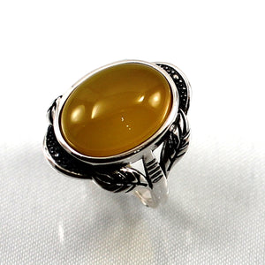 9310174-Yellow-Agate-Sterling-Silver-Hand-Crafted-Solitaire-Ring