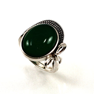 9310183-Green-Agate-Sterling-Silver-Hand-Crafted-Solitaire-Ring