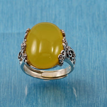 Load image into Gallery viewer, 9310194-Yellow-Agate-Sterling-Silver-Hand-Crafted-Solitaire-Ring