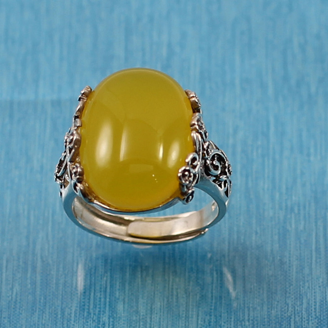 9310194-Yellow-Agate-Sterling-Silver-Hand-Crafted-Solitaire-Ring