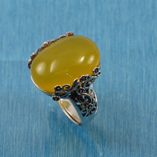 Load image into Gallery viewer, 9310194-Yellow-Agate-Sterling-Silver-Hand-Crafted-Solitaire-Ring