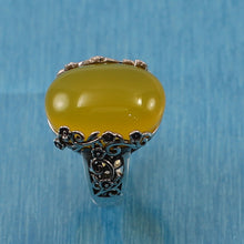 Load image into Gallery viewer, 9310194-Yellow-Agate-Sterling-Silver-Hand-Crafted-Solitaire-Ring